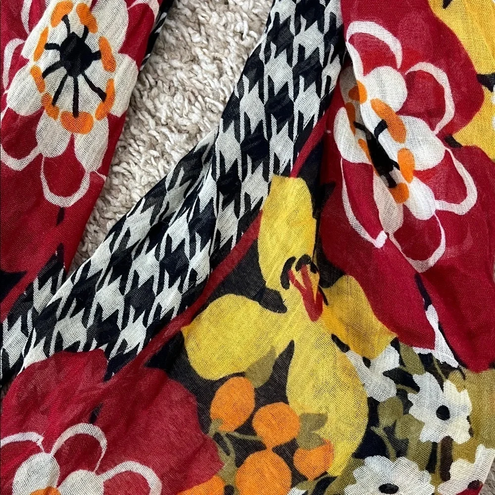 Vera Bradley Bittersweet Print Lightweight Fringe Scarf
